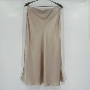 Quince Women's Champagne Silk Midi Skirt